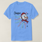 Grangran Snowman Candy Cane Kerstmis Funny T-shirt (Design voorkant)