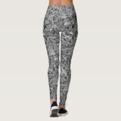Graniet Abstract Steen Marmeren Patroon Leggings (Achterkant)