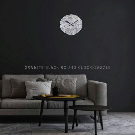 Graniet Black Ronde Klok