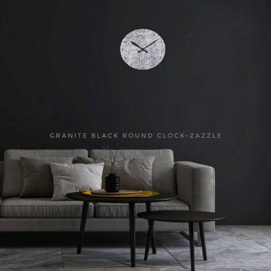 Graniet Black Ronde Klok