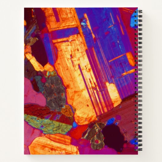 Graniet Dunne Sectie met Naam en Monogram op Notitieboek (Achterkant)