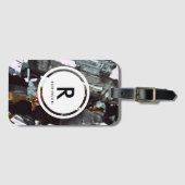 Graniet dunne sectie monogram bagagelabel (Voorkant (horizontaal))