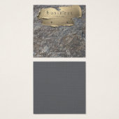 Graniet en Gouden Oorbel Display Vierkante Visitekaartjes (Voorkant /achterkant)