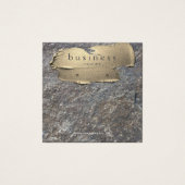 Graniet en Gouden Oorbel Display Vierkante Visitekaartjes (Voorkant)