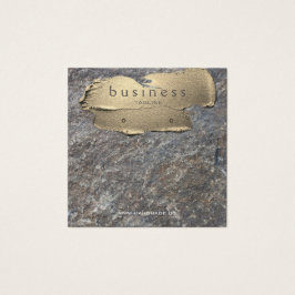 Graniet en Gouden Oorbel Display Vierkante Visitekaartjes