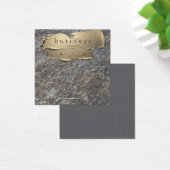 Graniet en Gouden Oorbel Display Vierkante Visitekaartjes (Bureau)