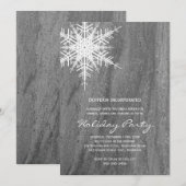 Graniet en Snowflake Corporate Holiday Party uitno Kaart (Voorkant / Achterkant)