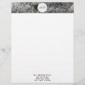 Graniet Gray Monogram en adres Briefhoofd Sjabloon (Voorkant)