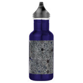 Graniet Grey met Blauwe Details en Tekst Waterfles (Rechts)