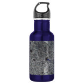 Graniet Grey met Blauwe Details en Tekst Waterfles (Voorkant)