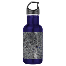 Graniet Grey met Blauwe Details en Tekst Waterfles