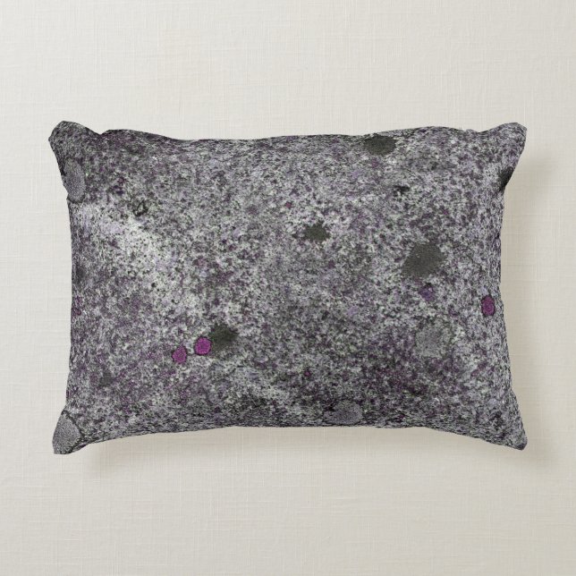 Graniet Grey met roze details Decoratief Kussen (Voorkant)