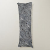 Graniet grijs met blauwe details lichaamskussen (Voorkant Verticaal)