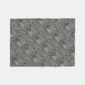 Graniet Grijs met Groen mos Fleece Deken (Voorkant (Horizontaal))