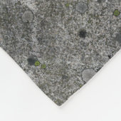 Graniet Grijs met Groen mos Fleece Deken (Hoek)