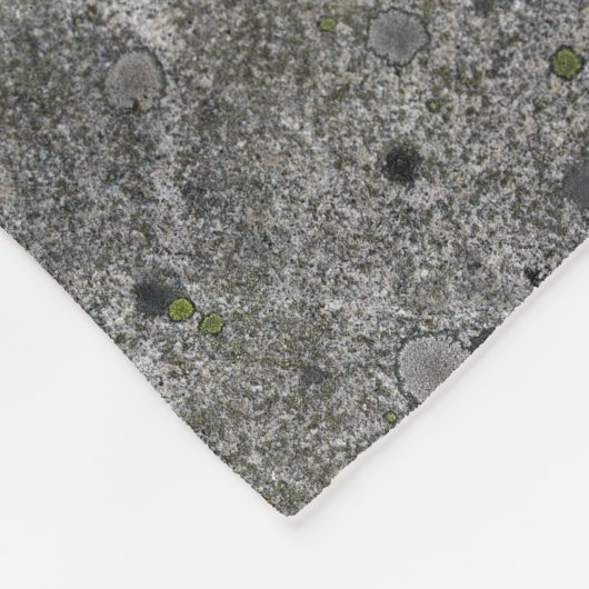 Graniet Grijs met Groen mos Fleece Deken (Hoek)