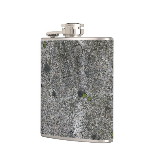 Graniet Grijs met Groen Mos Heupfles (Links)