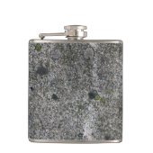 Graniet Grijs met Groen Mos Heupfles (Voorkant)