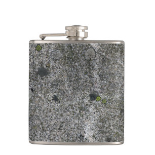 Graniet Grijs met Groen Mos Heupfles