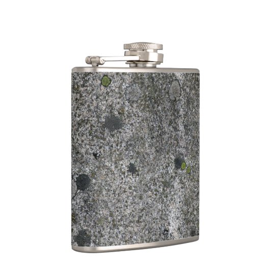 Graniet Grijs met Groen Mos Heupfles (Rechts)