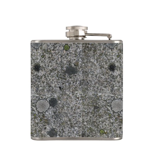 Graniet Grijs met Groen Mos Heupfles (Achterkant)