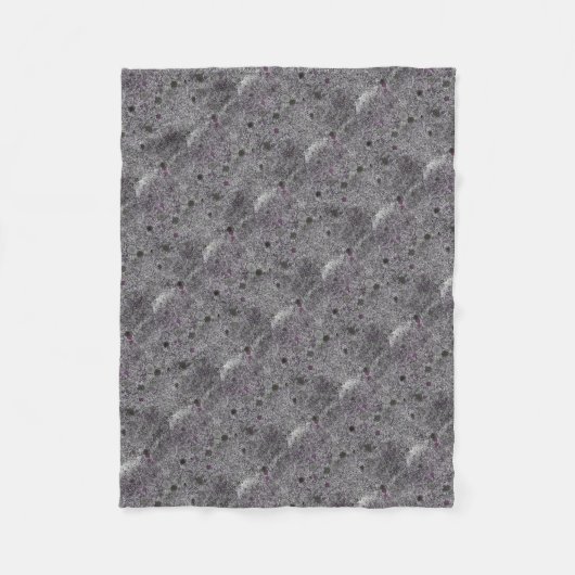 Graniet Grijs met Roze Details Fleece Deken (Voorkant)