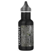 Graniet grijs met tekst waterfles  (Links)