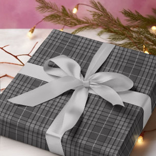 Graniet Grijs Tartan Cadeaupapier
