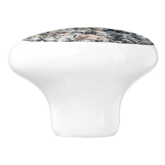 Graniet - Hard Rock Keramische Knop (Zijkant)