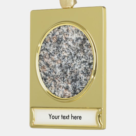 Graniet - Hard Rock Verguld Banner Ornament (Links)