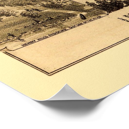 Graniet-Herfsten, MN Panoramiek Map - 1874 Poster (Hoek)