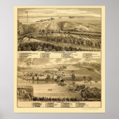 Graniet-Herfsten, MN Panoramiek Map - 1874 Poster (Voorkant)