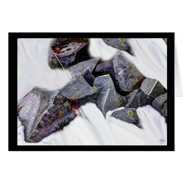 Graniet in een Snowfield Kaart (Voorkant Horizontaal)