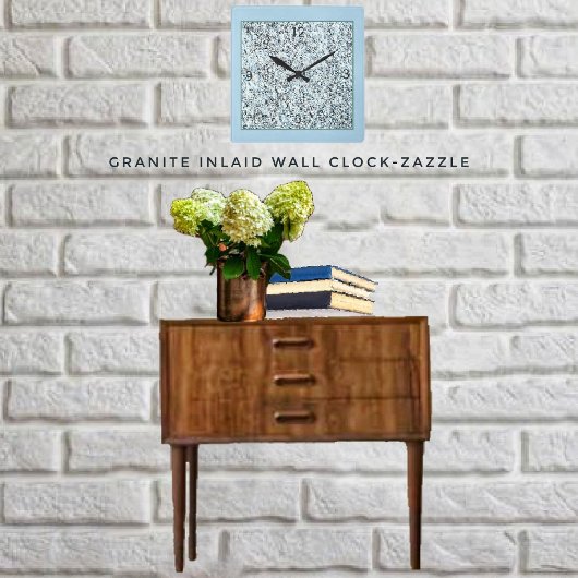 Graniet Inlay Vierkante Klok