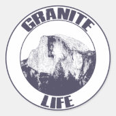 Graniet Life Ronde Sticker (Voorkant)