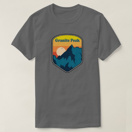 Graniet Peak Montana Sunrise T-shirt (Design voorkant)