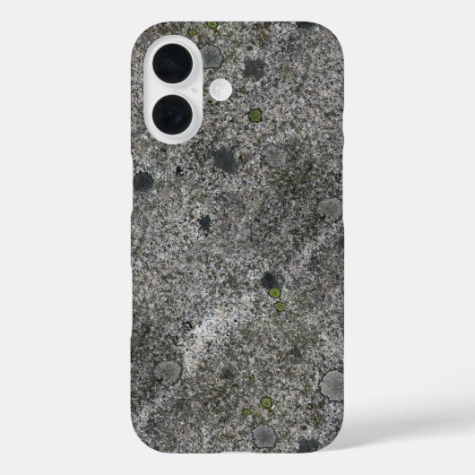 Graniet Rock Grey met groen mos Case-Mate iPhone Case (Achterkant)