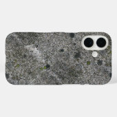 Graniet Rock Grey met groen mos Case-Mate iPhone Case (Achterkant (horizontaal))
