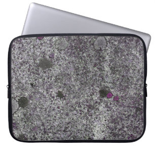 Graniet Rock Grey met Roze details Laptop Sleeve