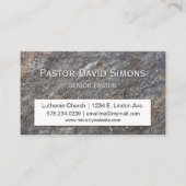 Graniet Rock Pastor Ministerie Visitekaartje (Voorkant)