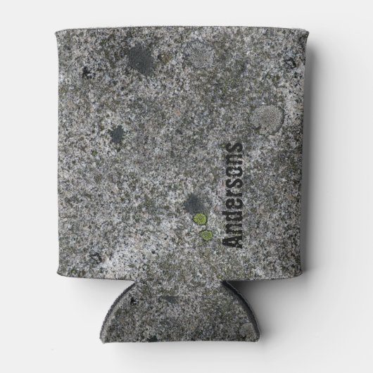 Graniet steen met naam blikjeskoeler (Voorkant)