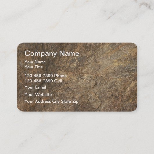 Graniet Stone Kijk Visitekaartjes (Voorkant)