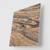 Graniet Stone Patroon Acrylwand Vierkante Klok (Hoek)