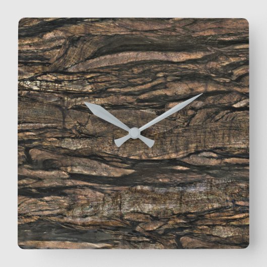 Graniet Stone Patroon Acrylwand Vierkante Klok (Voorkant)