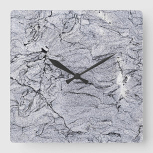 Graniet Stone Patroon Acrylwand Vierkante Klok