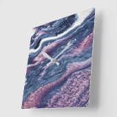 Graniet Stone Patroon Acrylwand Vierkante Klok (Hoek)