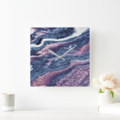 Graniet Stone Patroon Acrylwand Vierkante Klok (Huis)