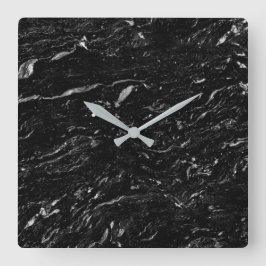 Graniet Stone Patroon Acrylwand Vierkante Klok
