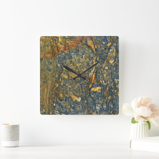 Graniet Stone Patroon Acrylwand Vierkante Klok (Huis)