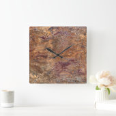 Graniet Stone Patroon Acrylwand Vierkante Klok (Huis)